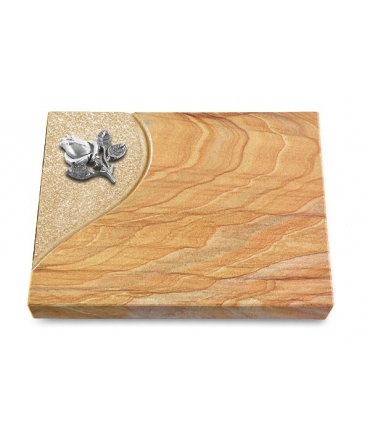 Grabtafel Omega Marmor Folio Rose 3 (Alu)