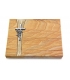 Grabtafel Omega Marmor Strikt Kreuz/Rose (Alu)