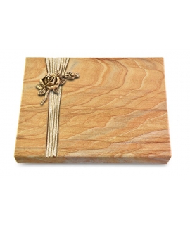 Grabtafel Omega Marmor Strikt Rose 1 (Bronze)