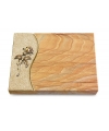 Grabtafel Omega Marmor Wave Rose 2 (Bronze)