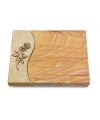 Grabtafel Omega Marmor Wave Rose 6 (Bronze)