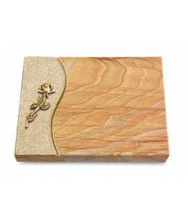 Grabtafel Omega Marmor Wave Rose 7 (Bronze)