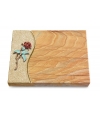 Grabtafel Omega Marmor Wave Rose 2 (Color)