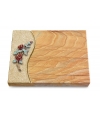 Grabtafel Omega Marmor Wave Rose 3 (Color)