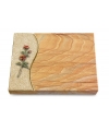 Grabtafel Omega Marmor Wave Rose 6 (Color)