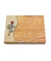Grabtafel Omega Marmor Wave Rose 7 (Color)