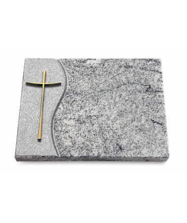 Grabtafel Paradiso Wave Kreuz 2 (Bronze)