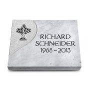Omega Marmor/Folio mit Aluminium-Ornament