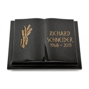 Grabbuch Livre Podest / Indisch-Black mit Bronze-Ornament